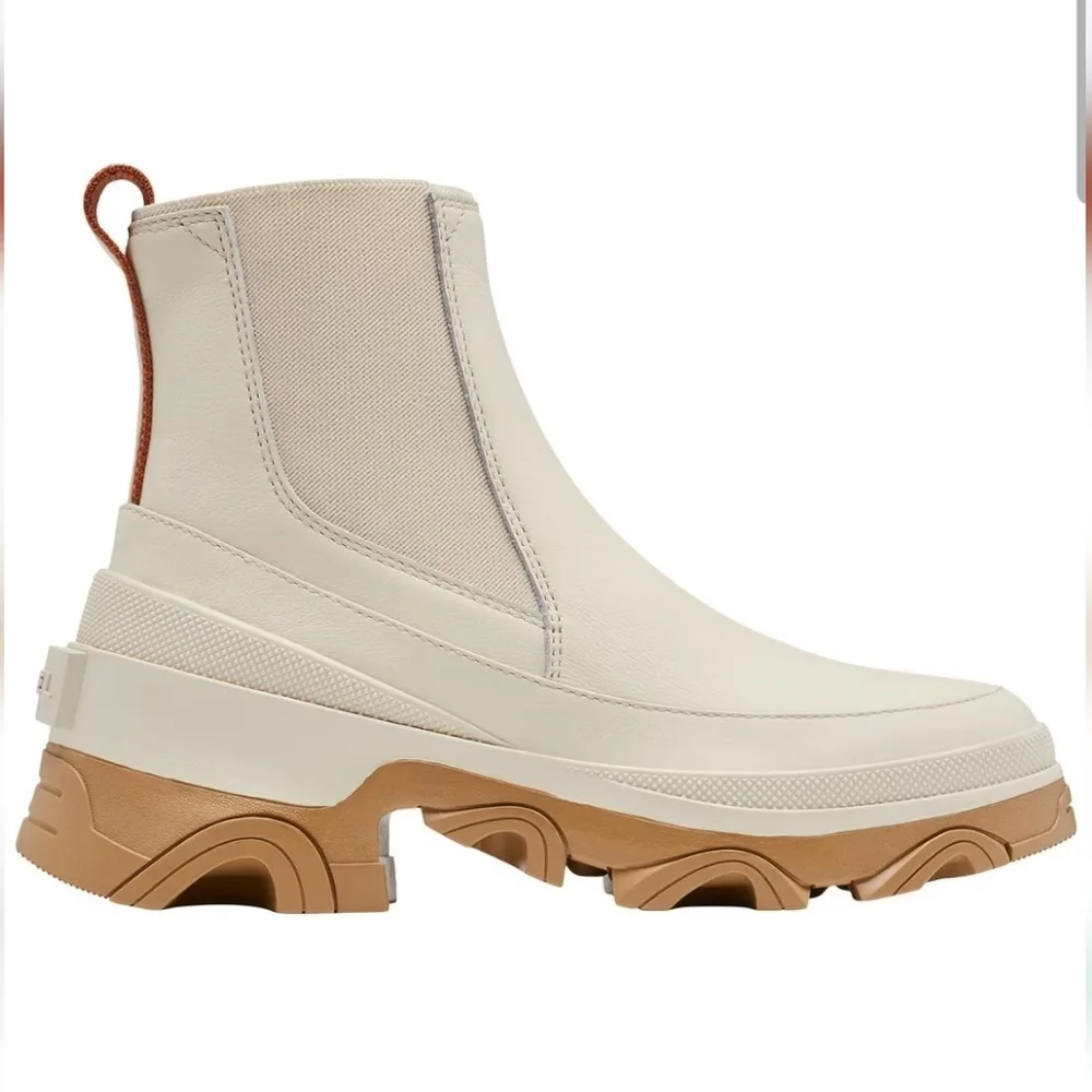 Sorel Cream Leather Brex Chelsea Boots 11 NWT